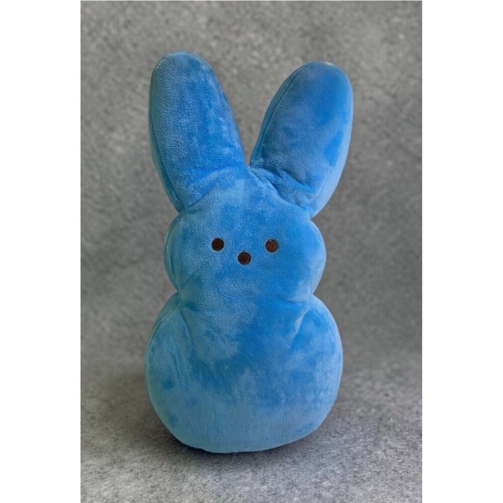 Peeps Blue Bunny Rabbit Plush Pillow 17” Easter Just Born Stuffed Toy